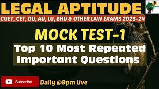 Legal Aptitude Chapter 1 mock Test / How to study Legal Aptitude for Law Entrance Exam 2023-24