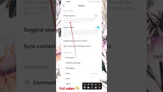 How To Tik Tok account private #shortvideo #foryou #fyp