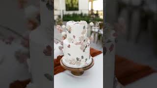 Beautiful summer wedding with 3 wedding cakes & a sweet table with 10 type baked goods & desserts.