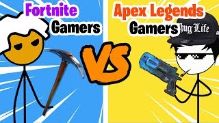 Fortnite Gamers vs Apex Legends Gamers