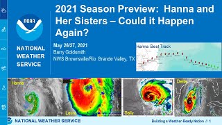 11th Annual RGV (Virtual) EM Partners  Hurricane Workshop: The 2021 Atlantic Season Forecast