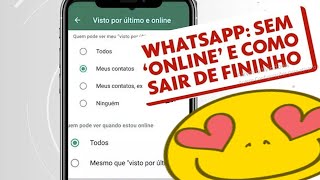 COMO FICAR ONLINE SOMENTE PARA UMA PESSOA NO WHATSAPP