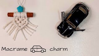 DIY Super easy macrame car diffuser | Macrame car charm | Macrame car hanger