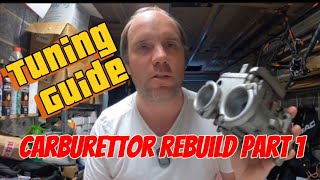 Carb tuning Rebuild Part 1 Tuning Dellorto 48mm DHLA Disassembly ready for cleaning