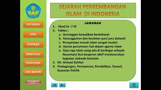 SOAL DAN JAWABAN PERKEMBANGAN ISLAM DI INDONESIA PAI SMA - SMK KELAS 12 BAGIAN 01