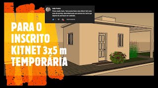 KITNET 3x5 m TEMPORÁRIA ESTUDO PARA INSCRITO | TINY HOUSE 15 SQ