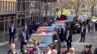 President Trump has arrived at the courthouse to surrender and be arrested on criminal charges.