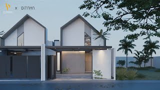 RUMAH TIPE 100 GAYA MODERN KONTEMPORER