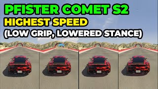 PFISTER COMET S2 - Speed Test (Low Grip, Lowered Stance) - Which is Best - GTA 5 Online