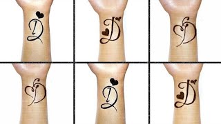 "D" naam ki mehndi design| Latest "D" letter mehandi tattoos| New mehndi design|