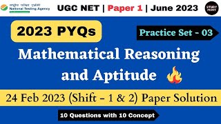 Mathematical Reasoning and Aptitude for ugc net | ugc net 2023 | UGC NET 2023 PYQs