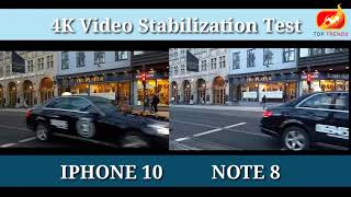 IPhone X vs Samsung Galaxy Note 8 4K Video Stabilization Test