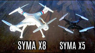 *** SYMA X5 VS SYMA X8 VS ¿PISCINA? XD *** Review, prueba de vuelo y test acuático XD