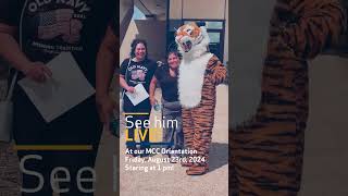 See our Tiger! Friday, 8/23/ 2024 at 1 PM ! #shortsviral #mascotas #mccollege #communitycollege