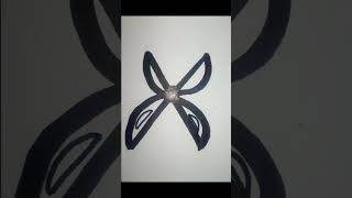 Easy drawing scissor with letter X#shorts#like,#share#subscribe..