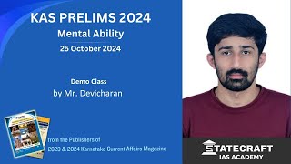 KAS Prelims 2024 - Mental Ability - FREE Class by Devicharan