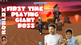 Roblox Battle as a Giant Boss - First Time Playing