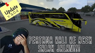 BUSSID update ke v. 4.0.4 // grafik real // supir amatir salah jalan // BUS  M DEWANTARA #viral