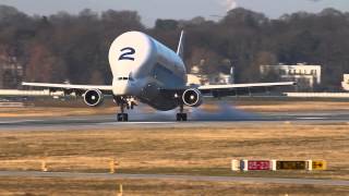 Beluga #2 Airbus A300-600ST landing at Finkenwerder 12.03.2014