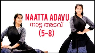 Naatta Adavu 5 to 8 ( Lesson 6) | Online Bharathanatyam| Bharathanatyam Basics