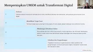 Webinar UMKM