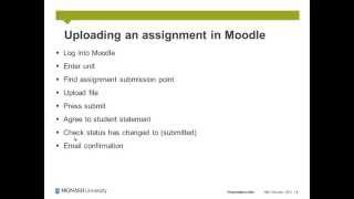 How to upload an Assignment in Moodle