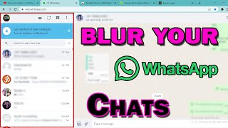 blur your WhatsApp chats | WhatsApp tips and tricks | hide your WhatsApp chats  by deepak lohar