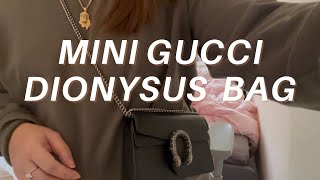 GUCCI DIONYSUS MINI BAG WAYS TO WEAR IT UNBOXING | Misslittlemaurine