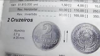 Moeda De Alumínio 2 Cruzeiros 1958 Reverso inclinado