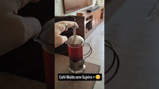 Prensa Francesa e Café Moído Sem Sujeira #café #shorts #prensafrancesa