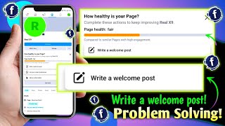 Write a welcome post kya hota hai || Write a welcome post facebook page || problem solving