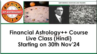 Financial Astrology Live Class | Hindi | Starting 30th Nov'24 (Year End Offer)