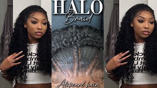 EASIEST INSTALL EVER! PRE STYLED HALO BRAID WIG | HONEST REVIEW FT. ALIPEARL HAIR | Shalaya Dae