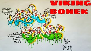 Cara Gambar Grafiti "VIKING BONEK" - Grafiti Di Kertas - Grafiti Indonesia