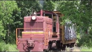 A Classic American Diesel Locomotive, Lehigh Valley #112, Rolling Through Three Bridges, New Jersey