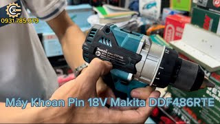 Máy Khoan Vặn Vít Pin 18V Makita DDF486RTE| Cordless Brushless Drill/Driver| Công Cụ Máy Móc