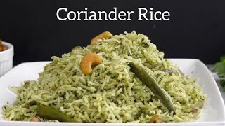 How to Make Coriander Rice | Cilantro Rice | Kothimeera Rice | Coriander Rice Recipe