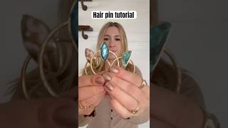 Quick and easy updo with hair pins handmade by me!