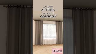 Altura a la que debes colocar tus cortinas para generar amplitud y elegancia!!! ✨️