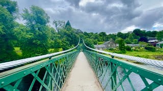 Scotland : Pitlochry Downtown || Iron Suspension Bridge