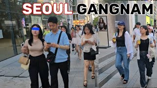 4K Walking Through The Rich Neighborhood in Seoul Gangnam Shopping Street 2024-(Full Tour)