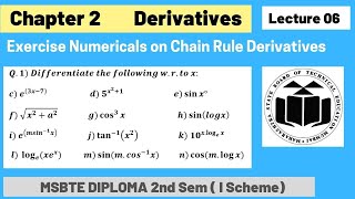 Derivatives Lec 06 || Applied Mathematics  ||2nd Semester || Diploma MSBTE ||