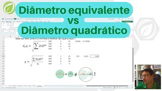 Diâmetro equivalente é igual ao Diâmetro quadrático?