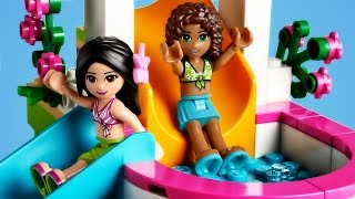 Heartlake Summer Pool 🏊 🏖 LEGO Friends set (41313) stop motion build