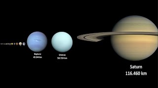 Perbandingan Diameter Planet dan Satelit di Tata Surya #comparison