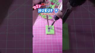 DIY Huruf r dari Kain Flanel Potong Pakai Solder #kreasiflanel #abjad #alfabet #alfabeto #huruf #diy