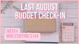 Budget Check-in | $144 | Low Cash Stuffing | August 2023 | Single Mom Budget💕 | Debt Free Journey