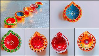 5 Easy Ways to Decorate DIYA | Diya Decoration | Painting Diyas for Diwali 2021