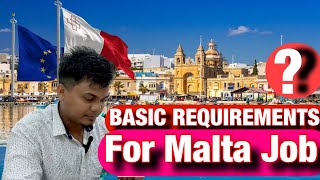 Basic requirements for malta jobs | malta jobs for indians | Malta jobs websites #malta #Europe