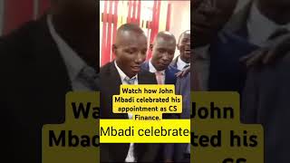 Breaking News: Watch how John Mbadi celebrated his appointment as CS Finance. #githurai #news